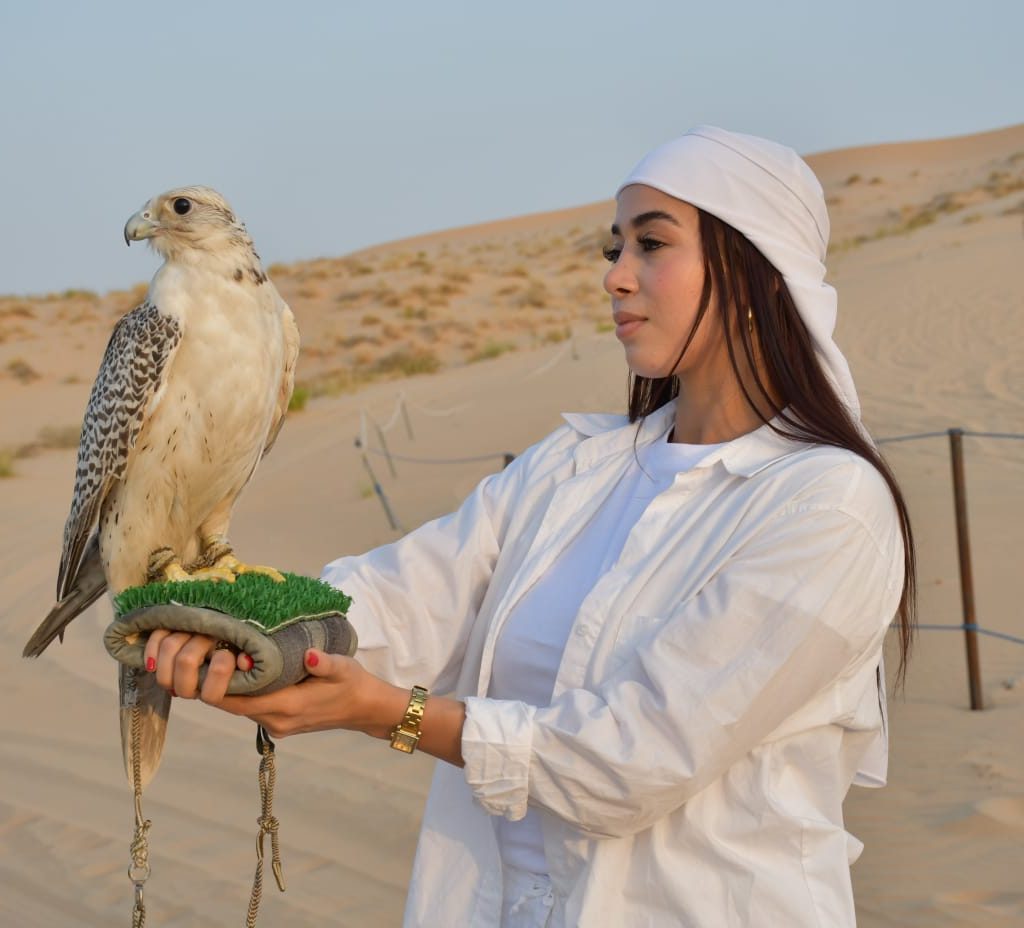Falconry photography in Desert Safari